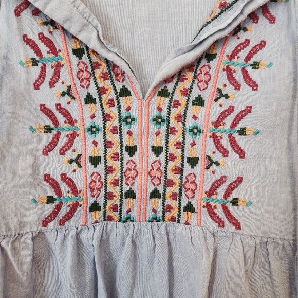 🌸Ruff Hewn embroidered long sleeve boho top Size M - Picture 2 of 4